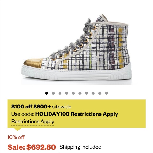 ❤️ Authentic Chanel Sneaker Metallic Tweed - Picture 10 of 10